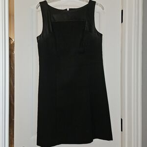LOFT faux leather neckline dress size 6